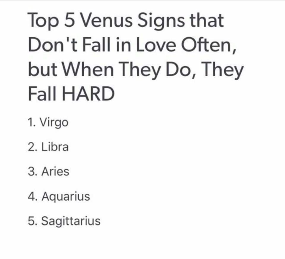 5 Venus Signs that don't fall in Love Often, but when they do, the...